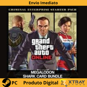 Grand Theft Auto V GTA 5 - Premium Online Edition & Great White Shark Card Bundle Rockstar Social Club PC WORLDWIDE CHAVE DIGITAL