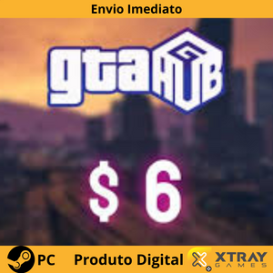 GTAHUB 6 USD (Gift Card) Official website PC WORLDWIDE CHAVE DIGITAL