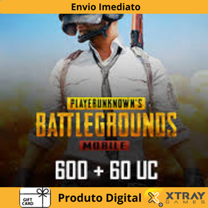 PUBG Mobile 600 + 60 UC Official website WORLDWIDE CHAVE DIGITAL